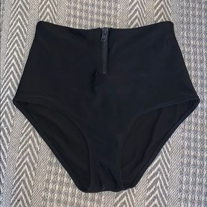 Aerie Zipper Black High Waisted Bottoms